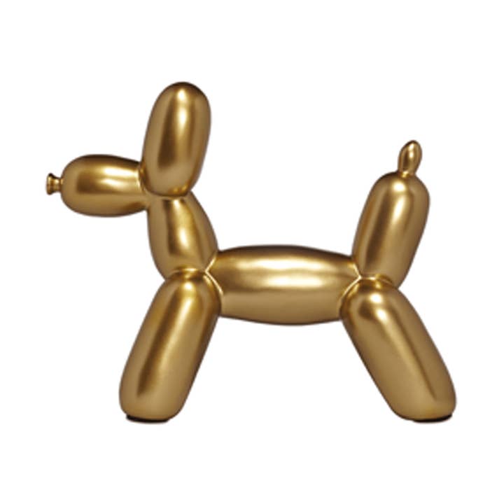 Big Top Balloon Dog Ceramic Bookends – Antique Matte Gold for wholesale by Imm Living
