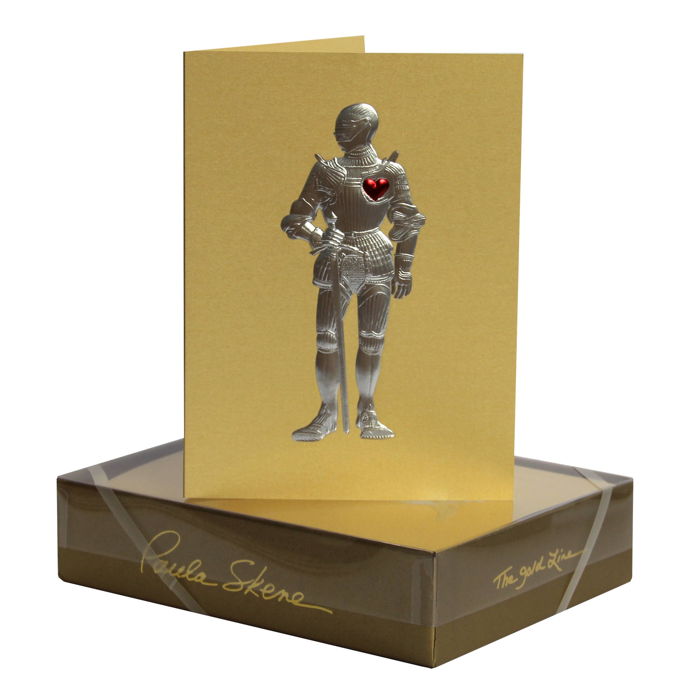 PAULA SKENE DESIGNS - Wholesale Anniversary Card - Gold Knight in Armour Anniversary Card0