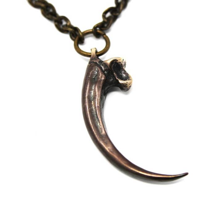 Eagle Talon Claw Necklace - Bronze for wholesale by Moon Raven Designs
