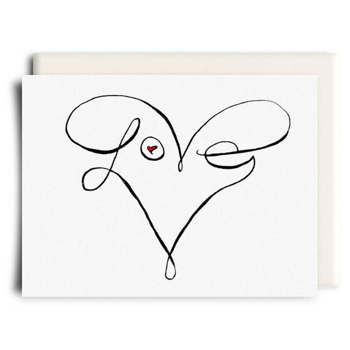 Love Heart | Grußkarte für den Großhandel von Inkwell Cards