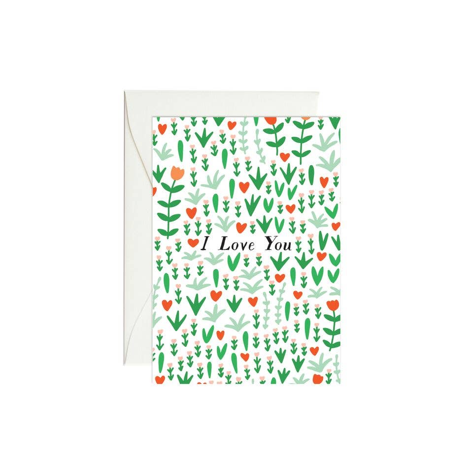 Paula & Waffle - Wholesale Love Card - Bright Blooms Mini Enclosure Card