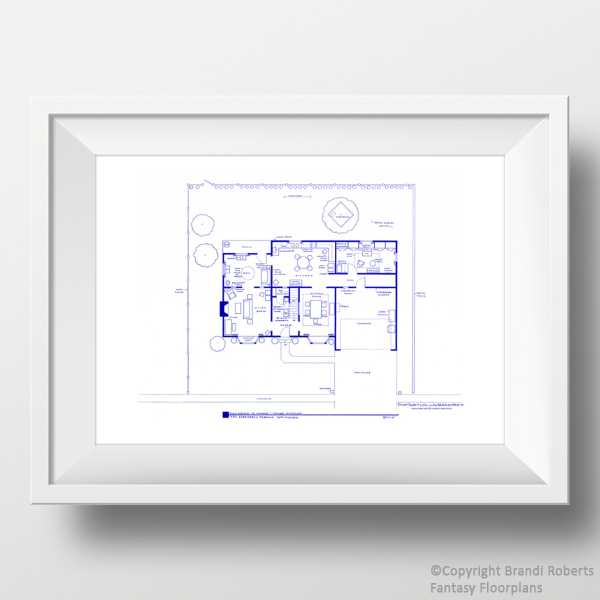 Fantasy Floorplans - Wholesale Art Print - The Simpsons - 1st Floor - Marge and Homer - 8.5"x11"0