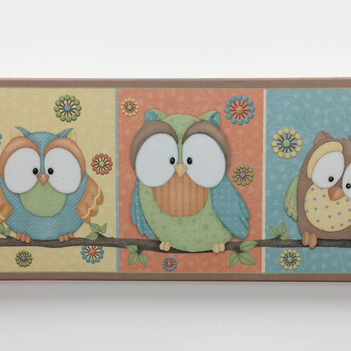 Who's Hoo Décoration murale sur toile hiboux pour la vente par Borders Unlimited