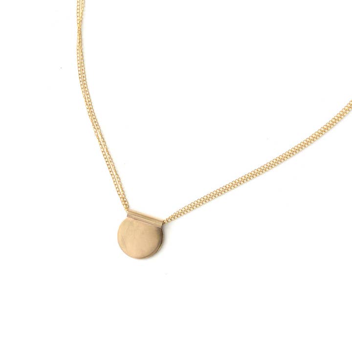 Favor Jewelry - Wholesale Pendant/Charm Necklace - Double Chain Semicircle Lira Necklace1