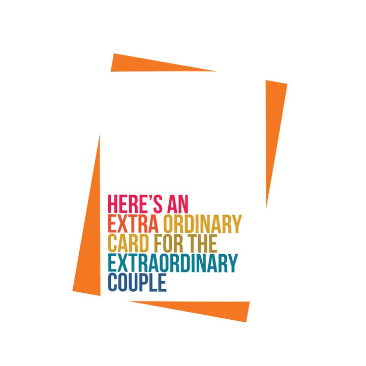 Here's An Extraordinary Card For Extraordinary Couple for wholesale by Paisley Paper Co.