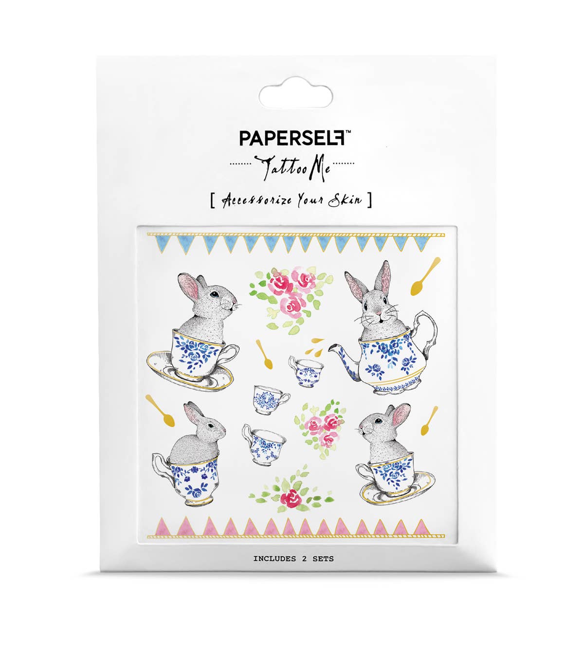 PAPERSELF - Wholesale Temporary Tattoo - The Rabbits' Tea Party Temporary Tattoos Stickers1