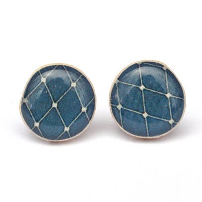 Navy Blue Stud Earrings v.5 for wholesale by Starlight Woods