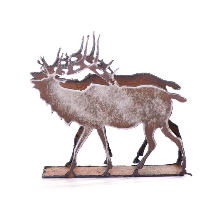 Elk Napkin Holder lodge kitchen rustic metal signs recycle for wholesale by Whimsies
