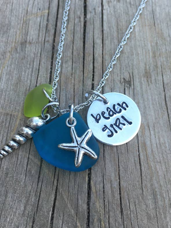 Beach girl necklace, minimalist jewelry, mothers day gifts for wholesale by Me and My Sweet Pea