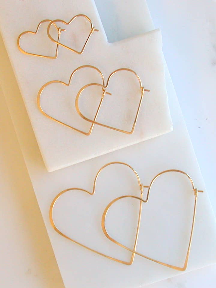 Heart Hoops for wholesale by Linda Trent Jewelry