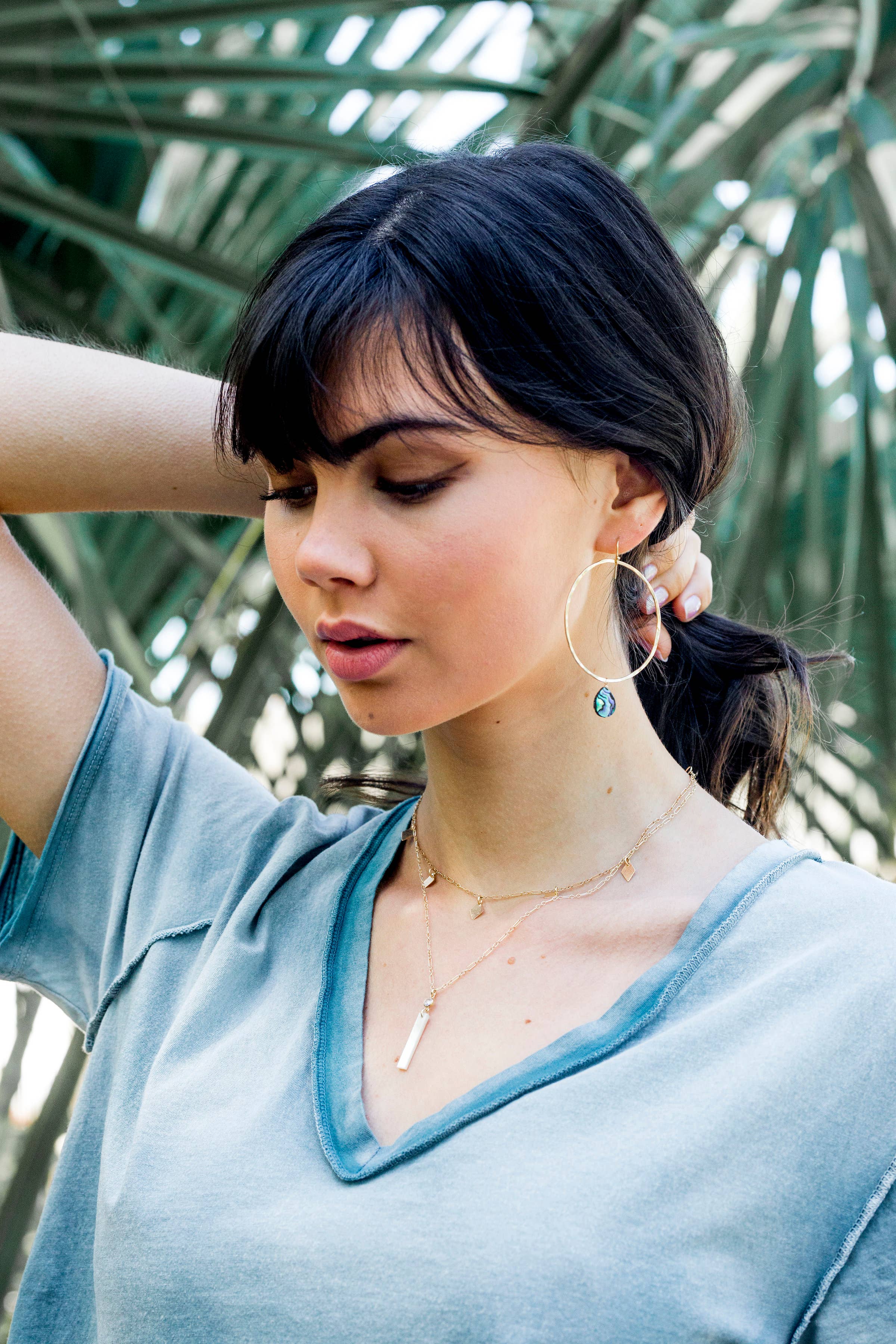 Bent by Courtney - Wholesale Pendant/Charm Necklace - Rocky 14K Gold-Filled Diamond Charm Necklace1