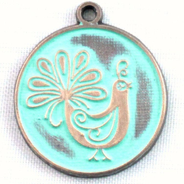 Gleeful Peacock - Wholesale Charm/Dangle Bracelet - Stand Out Token Charm, Bracelet, or Necklace RETIRED4