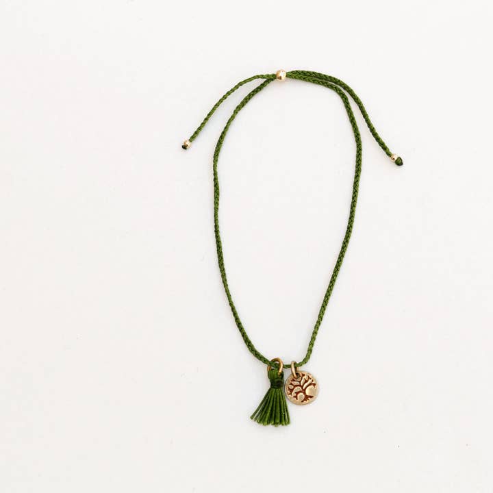 Ginger Ale Workshop - Wholesale Charm/Dangle Bracelet - Braided silk charms bracelet4