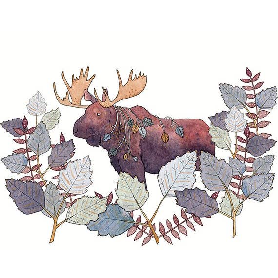 "Moose Thicket" Print for wholesale by Sadly Harmless Illustration