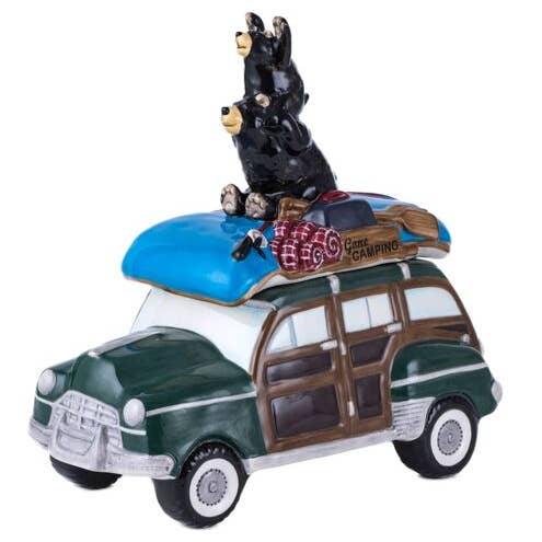 Blue Sky Clayworks - Wholesale Biscuit jar - Going Camping Bears Cookie Jar0