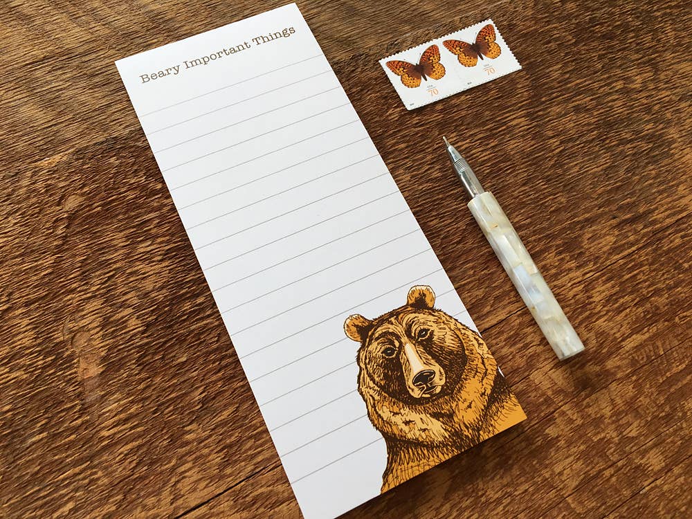 Noteworthy Paper & Press - Wholesale Notepad - Grizzly Bear Pad4