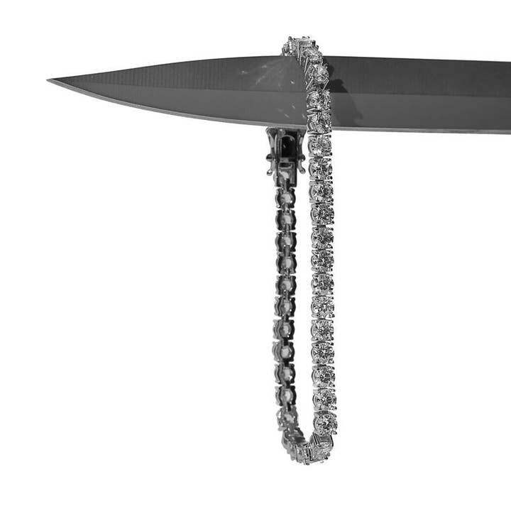 Bracelet Tennis en or blanc 4 mm pour la vente par Saint Midas