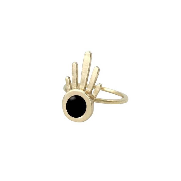 Burst Ring Med Svart Onyx för wholesale av Therese Kuempel Jewelry