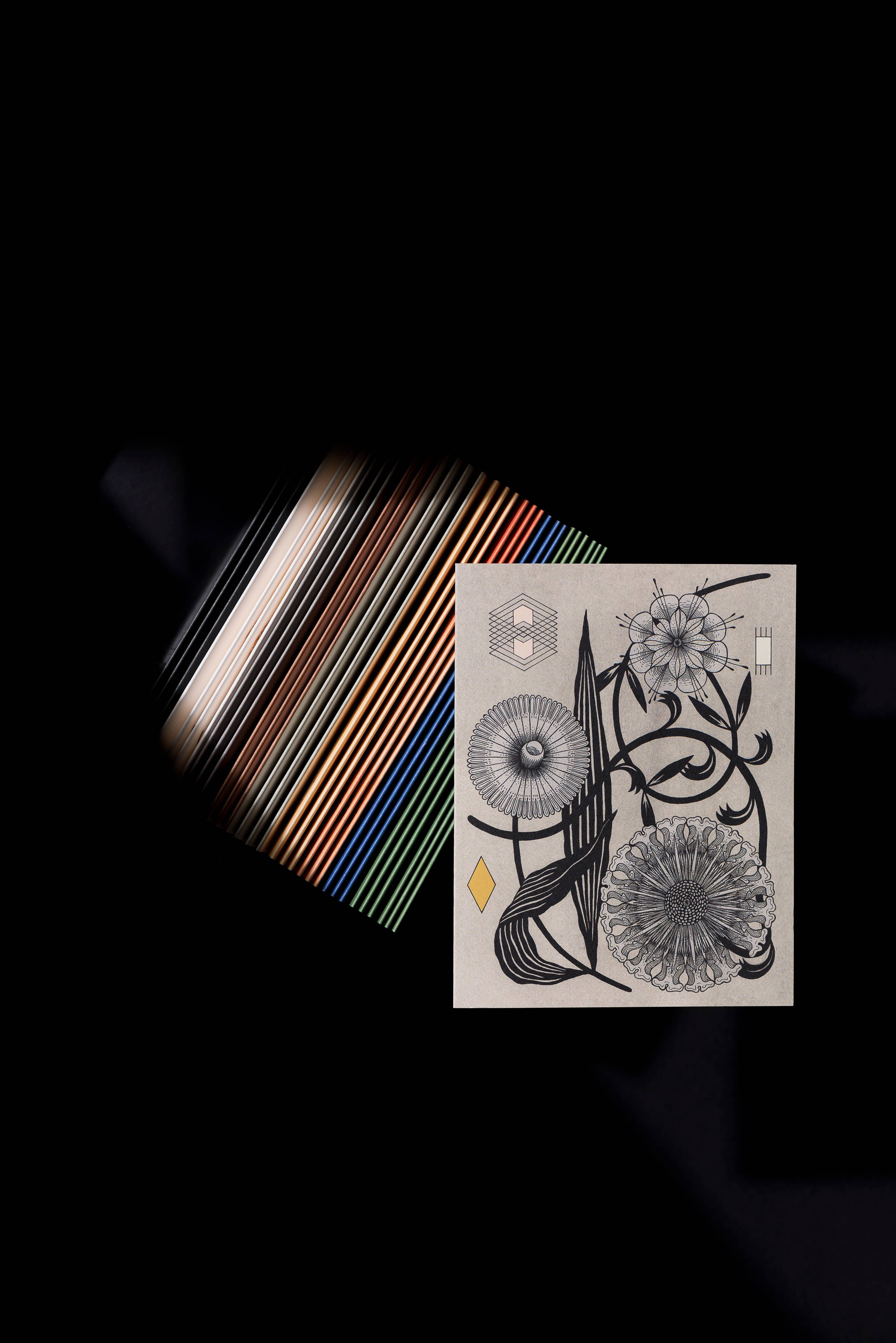 Red Cap Cards - Wholesale Everyday Greeting Card - Floral Geometry everyday greeting card1