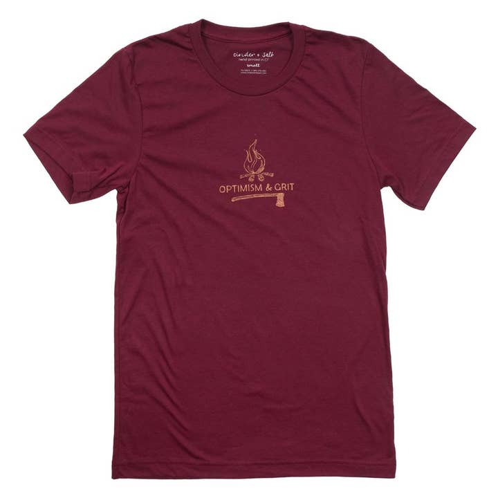 Camiseta Optimism & Grit para hombre para venta al por mayor de Cinder + Salt