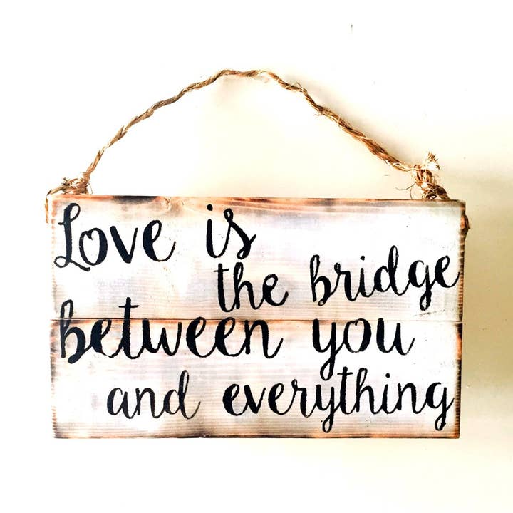 Handmade Love Sign in Distressed Wood for wholesale by Mahalo Market