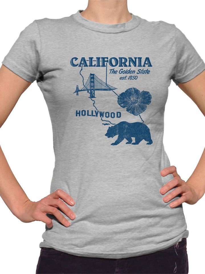 Camiseta California Mujer para venta al por mayor de Boredwalk