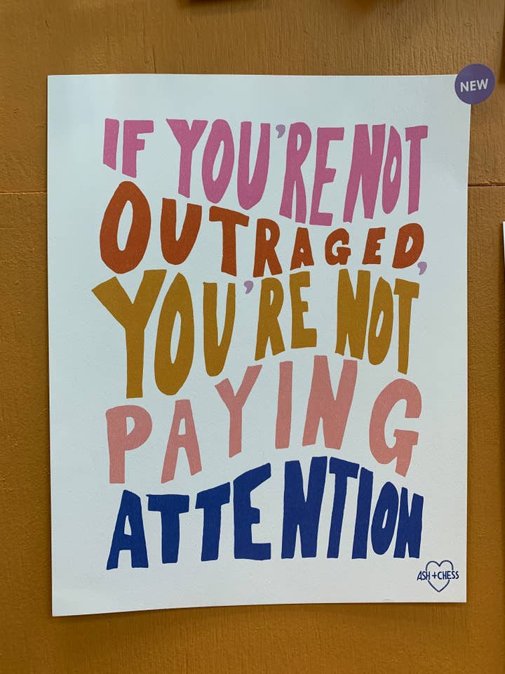 11" x 14" Outraged Art Print for wholesale by Ash + Chess