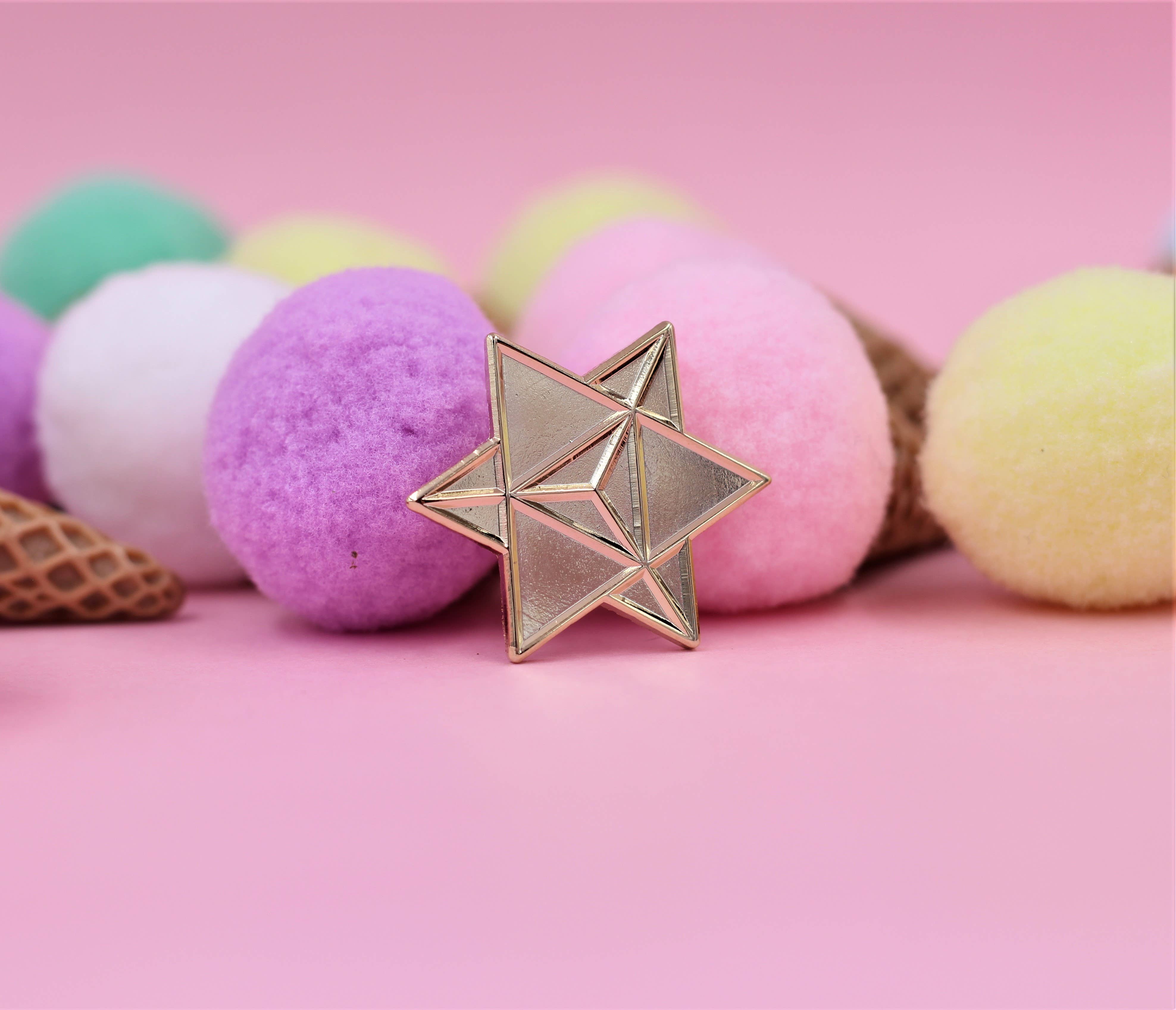 Real Sic – wholesale Nål och knapp för kavajslag – Star Merkaba/Star Tetraeder — Emalj Pin för ditt liv5