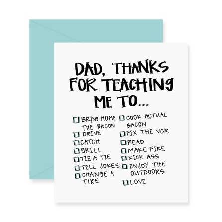 Carte de vœux Papa Checklist pour la vente par Fresh Out of Ink