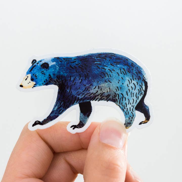 Wildship Studio - Wholesale Sticker - Blue Bear Animal Vinyl Sticker1