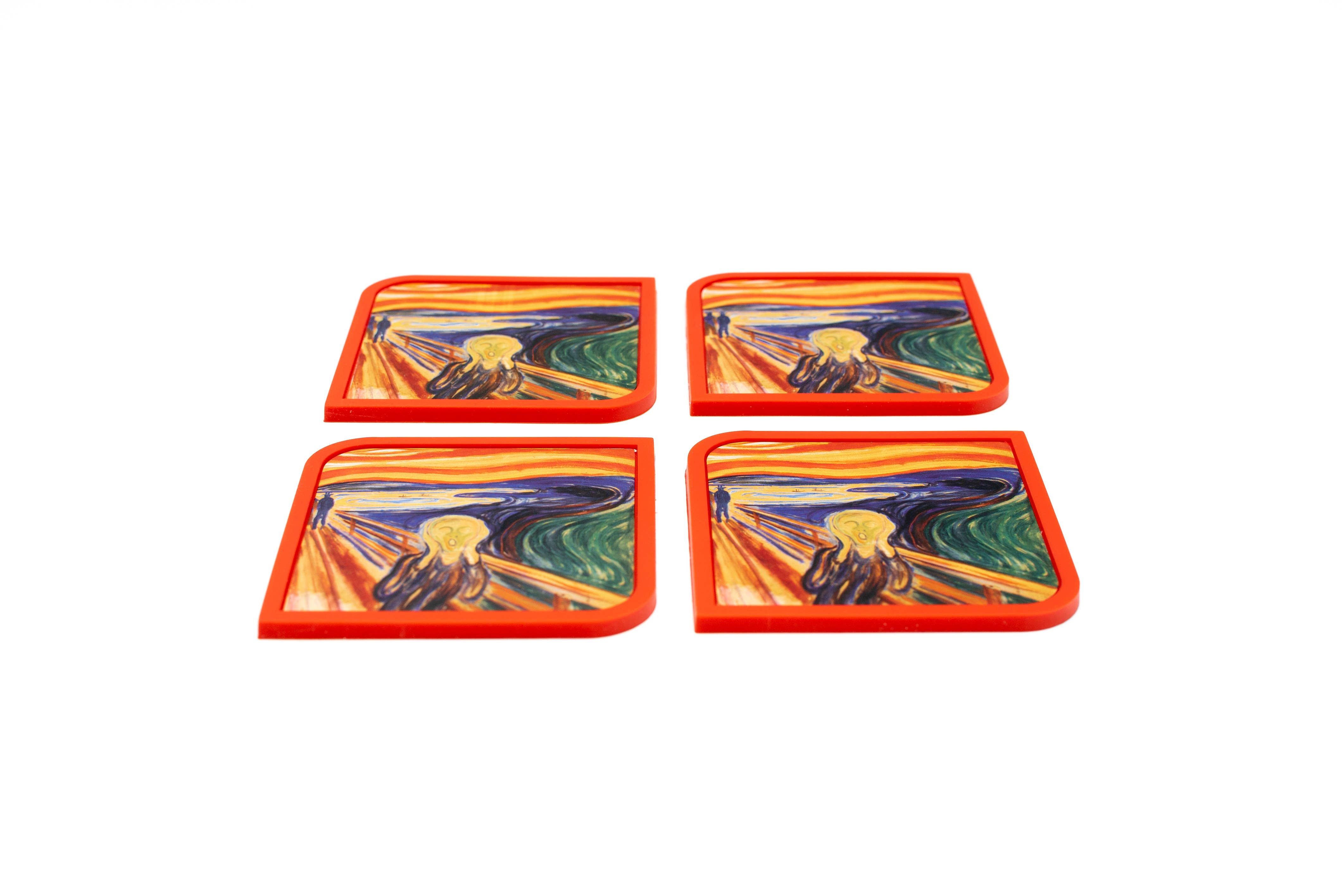 Modgy - Wholesale Coasters - Silicone Coaster Set (4 Per Box) - The Scream3