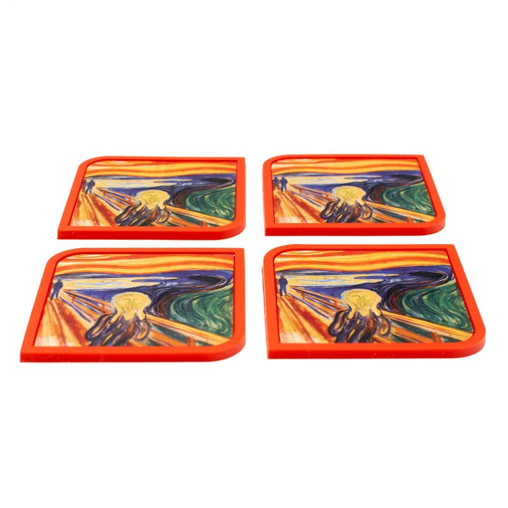 Modgy - Wholesale Coasters - Silicone Coaster Set (4 Per Box) - The Scream3