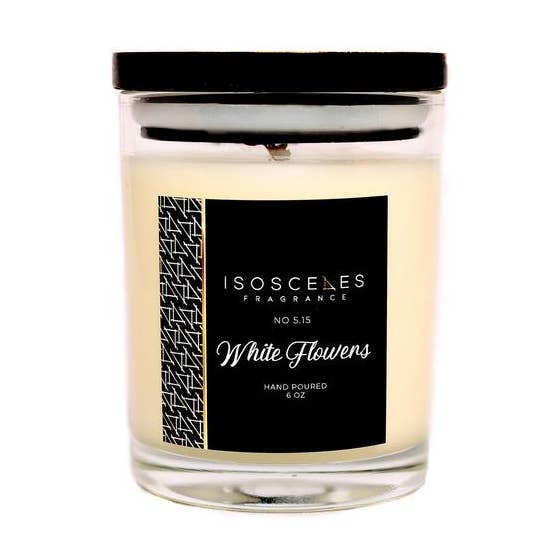 6oz Glass Jar - White Flowers for wholesale by Isosceles Fragrance