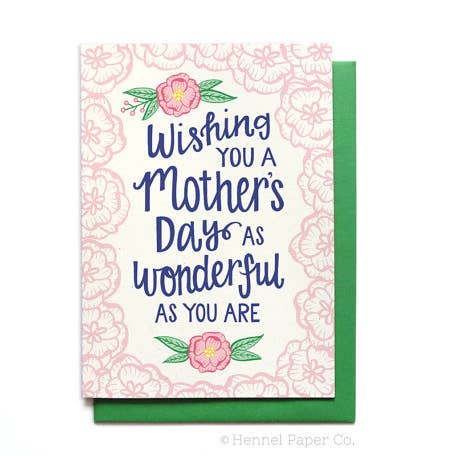 Mother's Day Card - Wonderful Like You for wholesale by Hennel Paper Co.