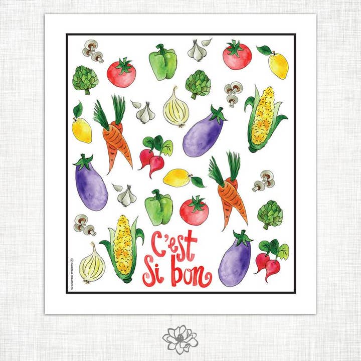 C’est Si Bon Kitchen Towel for wholesale by Magnolia Creative Co.