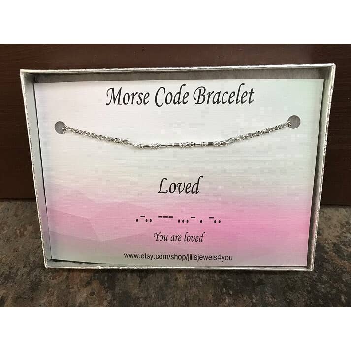 Loved Morse Code Bracelet for wholesale by Jill's Jewels