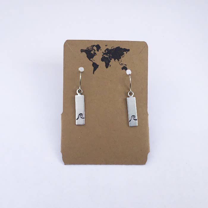 Jamie Haley Designs – wholesale Dangle earrings – Ocean wave dangle earrings in silver color1