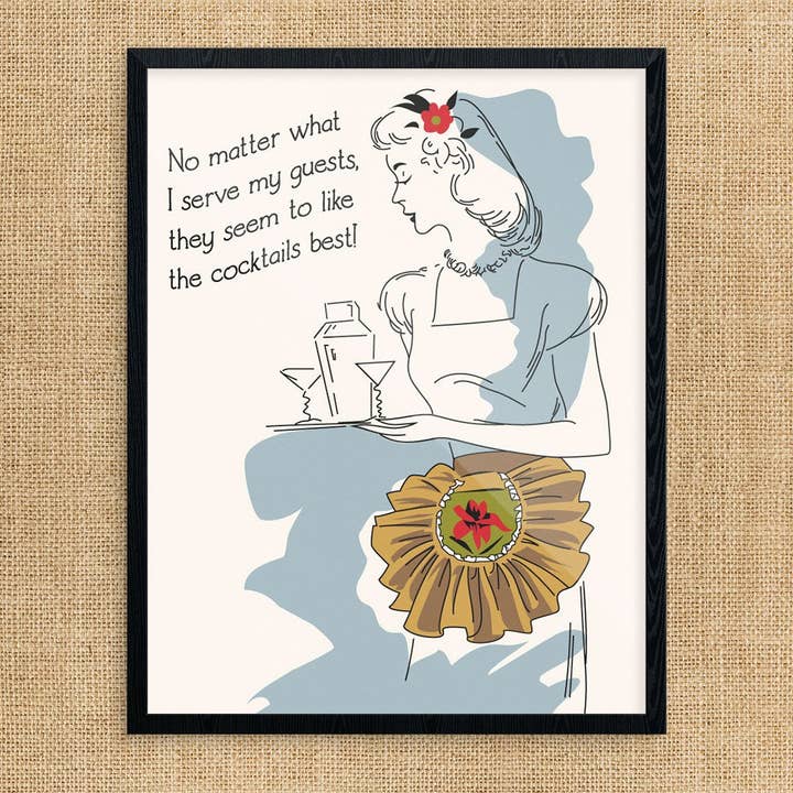 11" x 14 ”De verkar gilla Cocktails bästa Print för wholesale av Fridgedoor