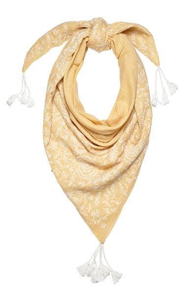 Indigo Handloom - Wholesale Scarf - Women's - Garden - Beige1