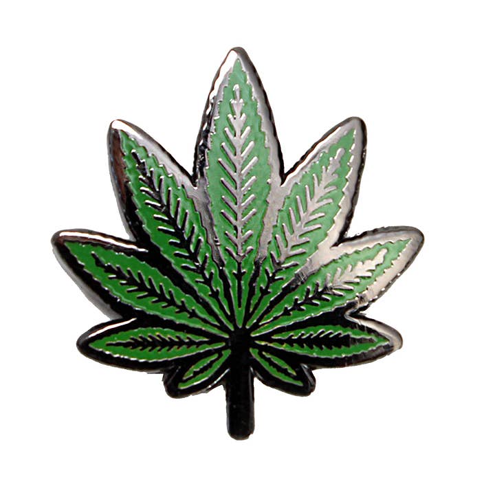 Sloth Steady - Wholesale Lapel Pin/Button - Green Pot Leaf Pin0