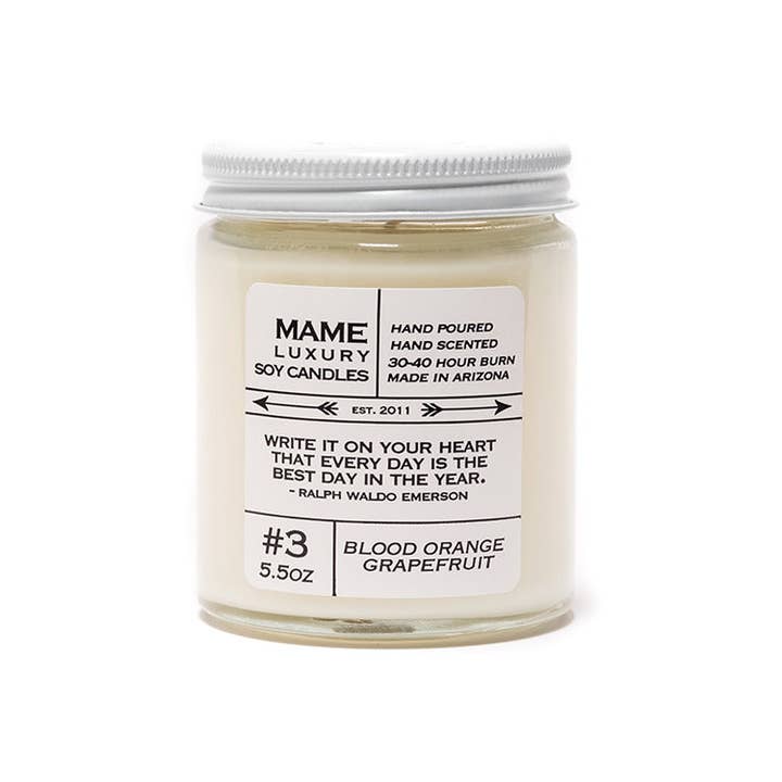 #3 - Blood Orange, Grapefruit Candle for wholesale by MAME Soy Candles