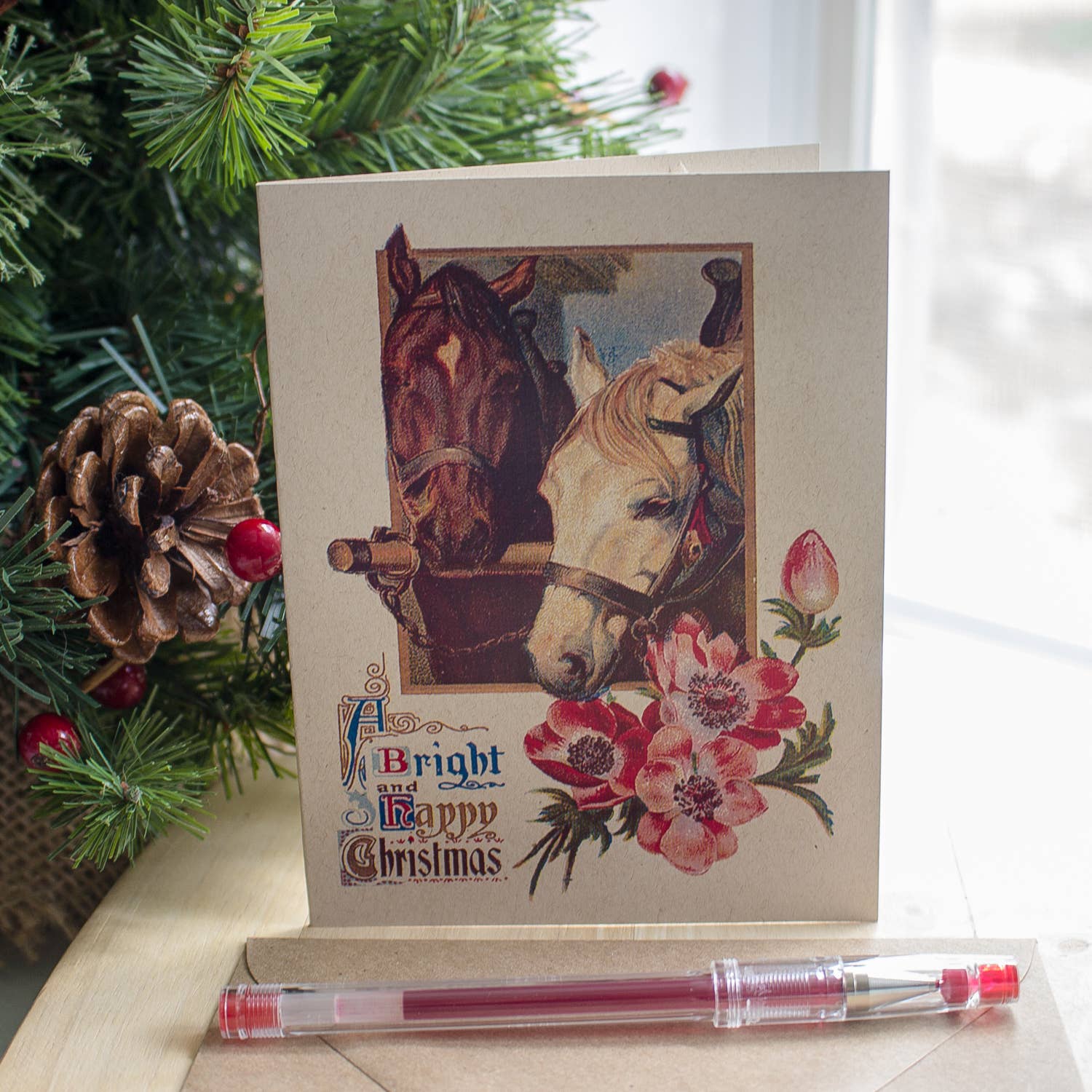 Sunshine and Ravioli - Wholesale Christmas Card - Equestrian Christmas Card - boxed set of 81