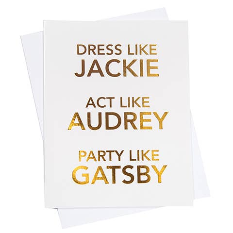 BIGLIETTO DI AUGURI - Dress Like Jackie per la vendita all'ingrosso da parte di Mary Phillips Designs
