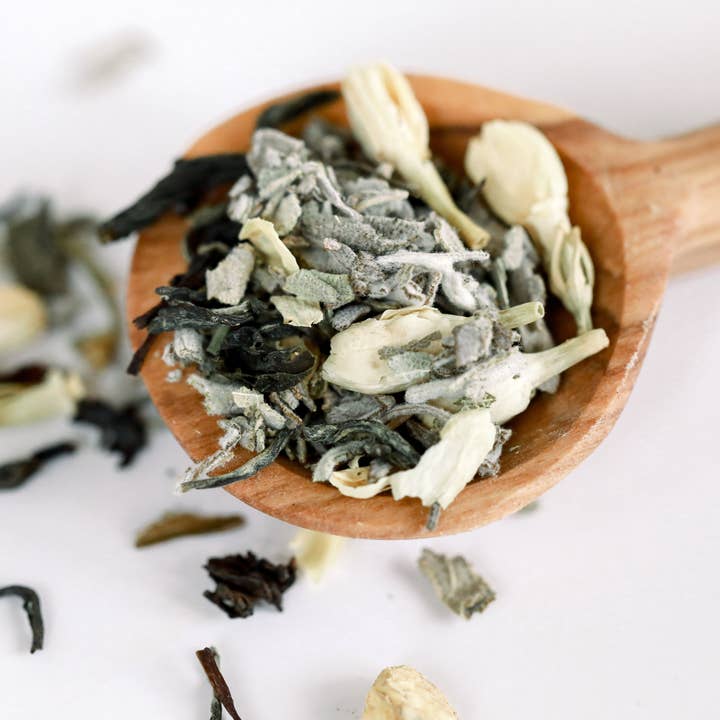 Jasmine Sage White Tea 1lb for wholesale by Vida pour Tea