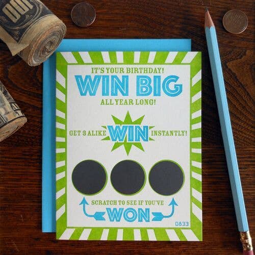 a. favorite design - Wholesale Birthday Card - Birthday Scratch Off Ticket