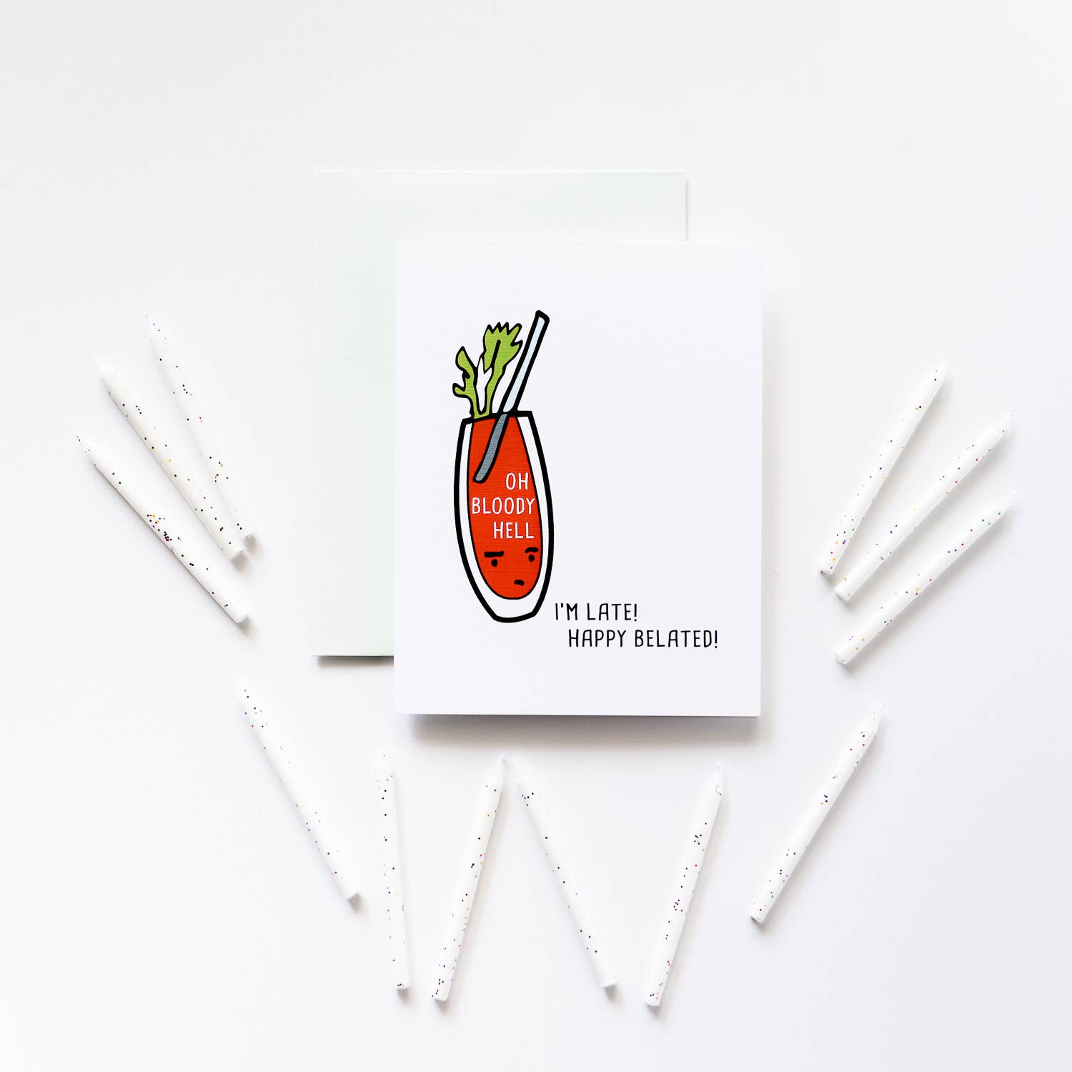 ILOOTPAPERIE - Wholesale Birthday Card - Oh Bloody Hell Belated Greeting Card0