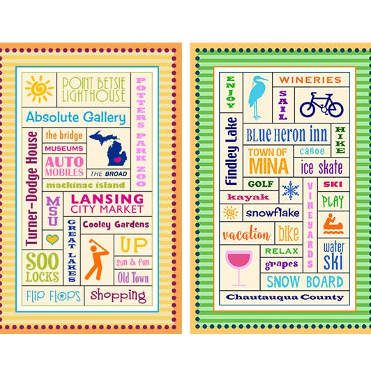 Liane Fried Studio - Wholesale Tea Towel - Design your own NAME DROP Towel4