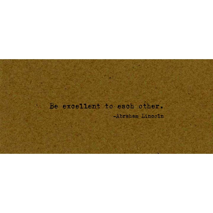 Be Excellent Kraft Card for wholesale by Studio Penny Lane