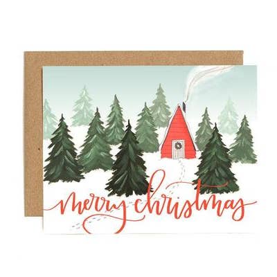 Cabine de Natal Cartão de Saudações por atacado de 1canoe2 | One Canoe Two Paper Co.