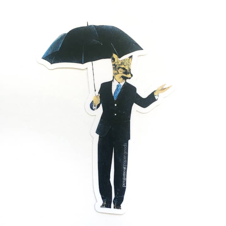 Pergamo Paper Goods - Wholesale Sticker - Dapper Fox Vinyl Sticker1